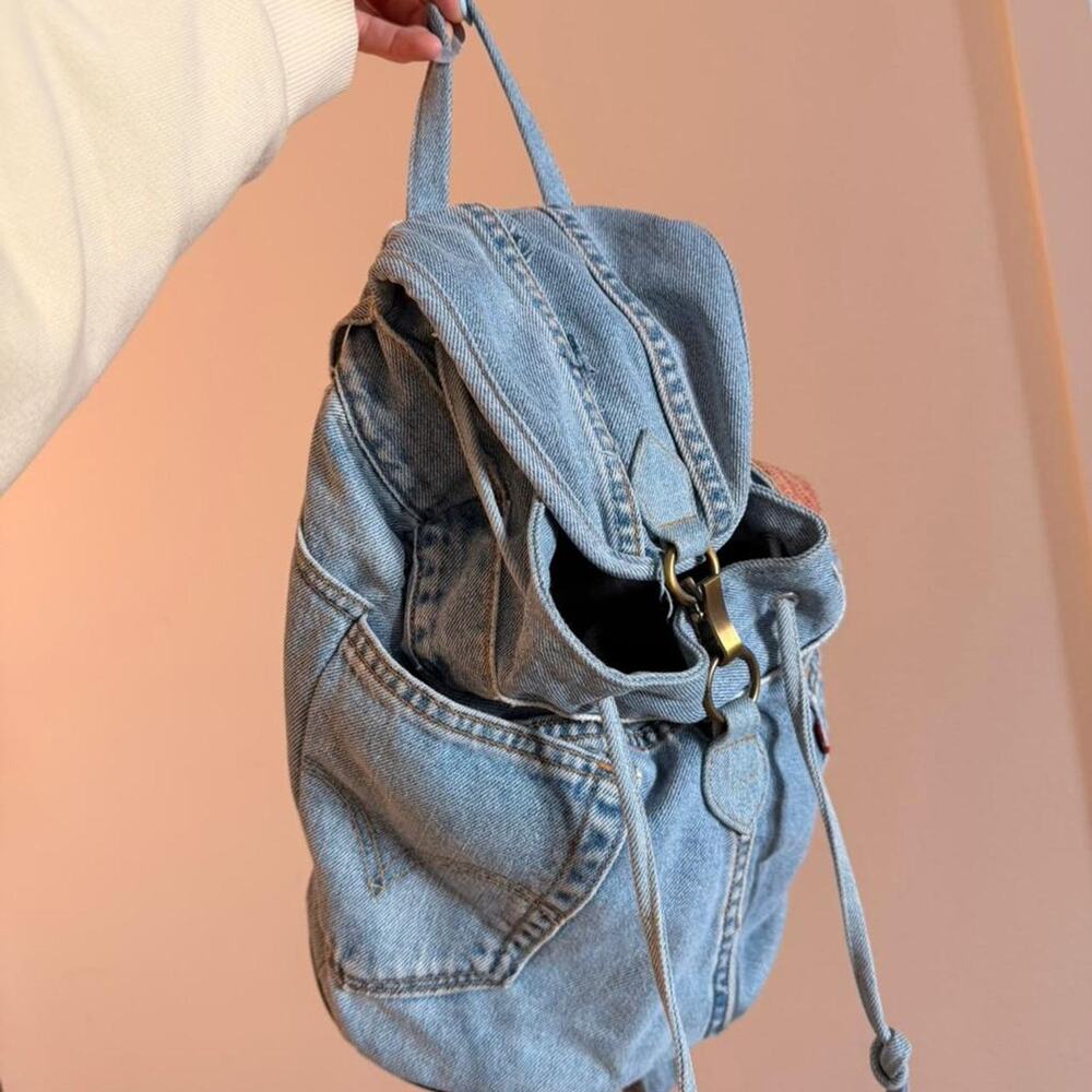 Levi's Light Blue Denim Crossbody Backpack - Picture 3 of 8